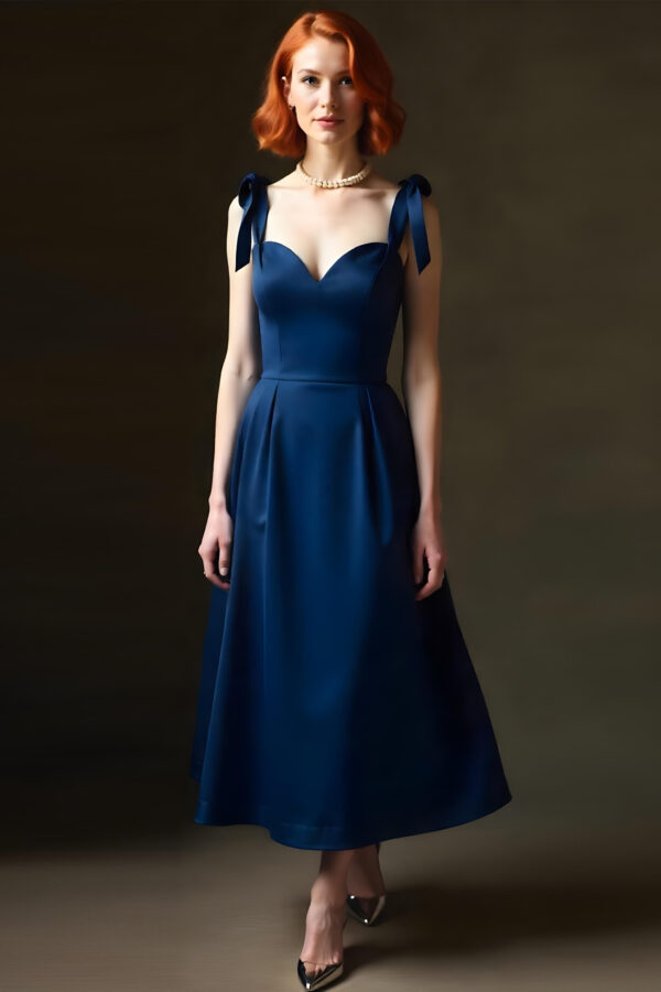 Studio Amala Midnight Sapphire Navy Blue Dress