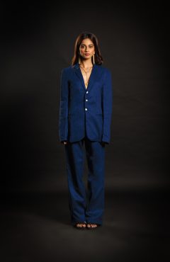 jade suit front navy blue